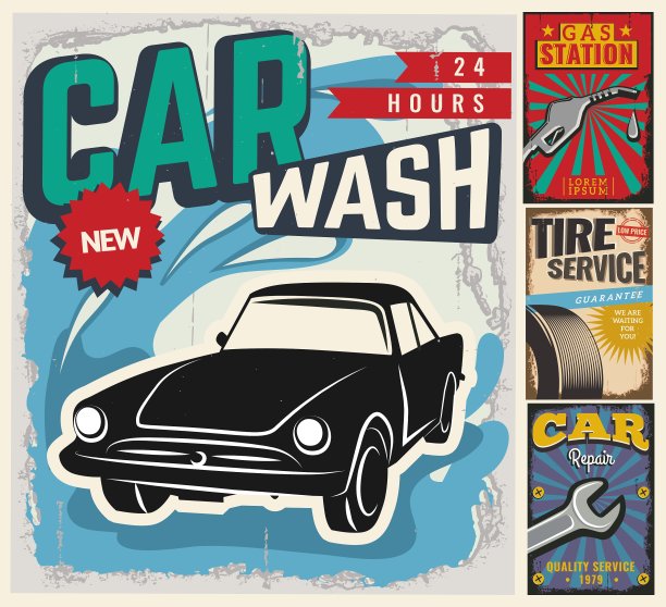 用来做广告的老式汽车图片下载