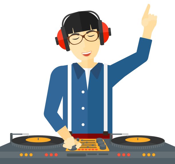 带控制台的微笑DJ图片下载