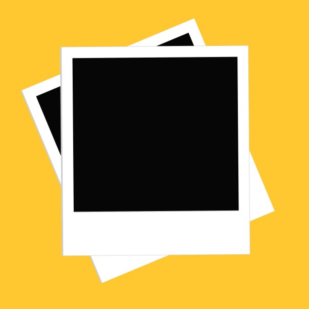 两套即时写真平面设计风格黄色图片下载