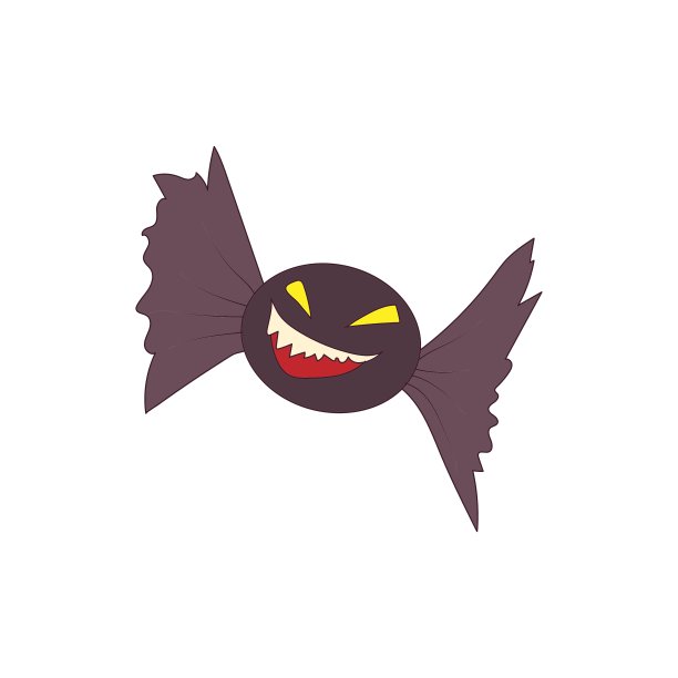 万圣节蝙蝠卡通风格的图标图片下载