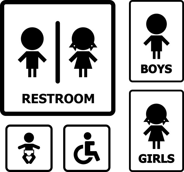 厕所标志设置图片下载