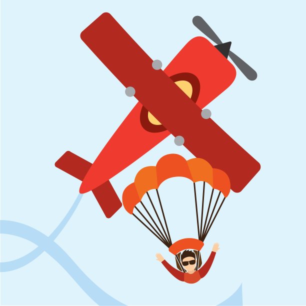 降落伞飞行图片下载