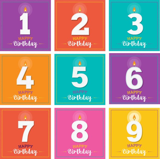 带蜡烛的生日贺卡图片下载