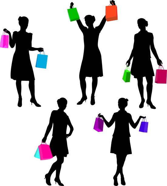 购物的女孩图片下载