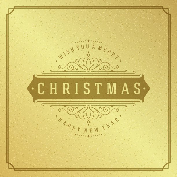 圣诞快乐排版贺卡设计图片下载