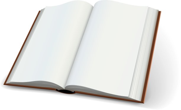 翻开书本的空白页图片下载