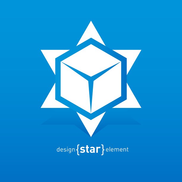 抽象的星与盒内设计元素图片下载