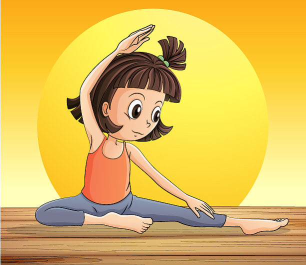 一个做瑜伽的年轻女士图片下载