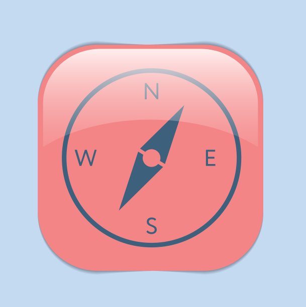 指南针图标定向旅行或露营图片下载