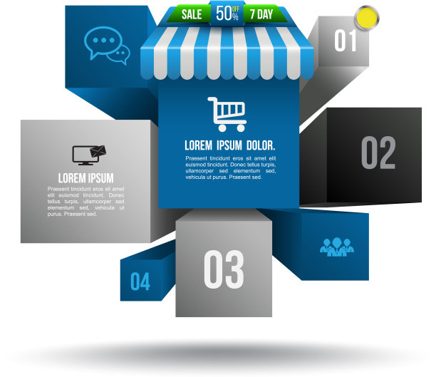 方形抽象文本框设计图片下载