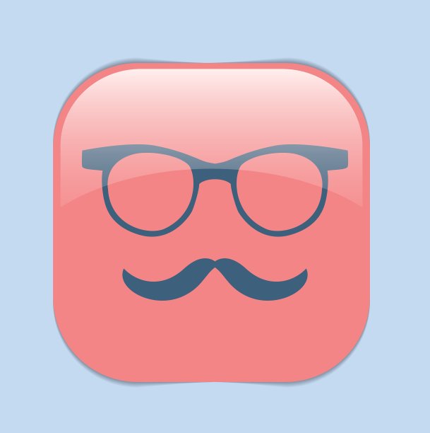 胡子和眼镜是潮人的标志图片下载