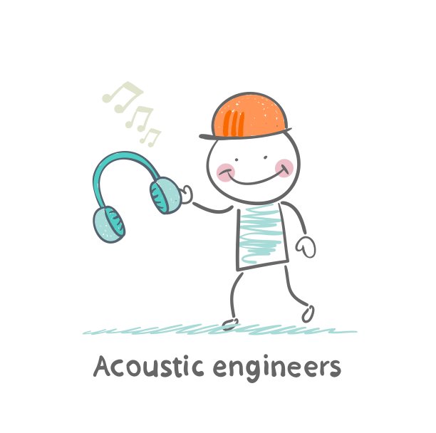 手持耳机的声学工程师图片下载