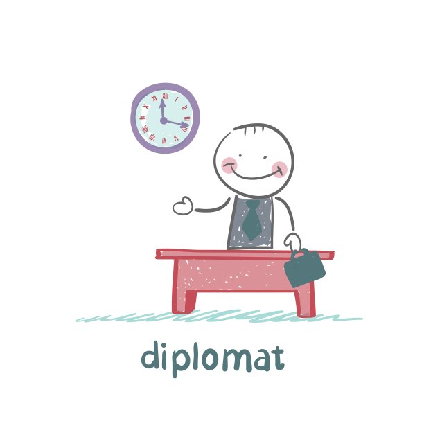 坐在办公桌前的外交官图片下载