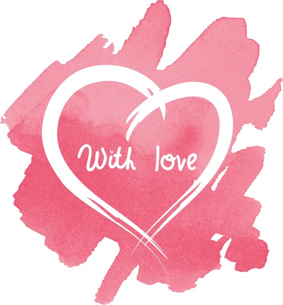 心抽象水彩背景图片下载