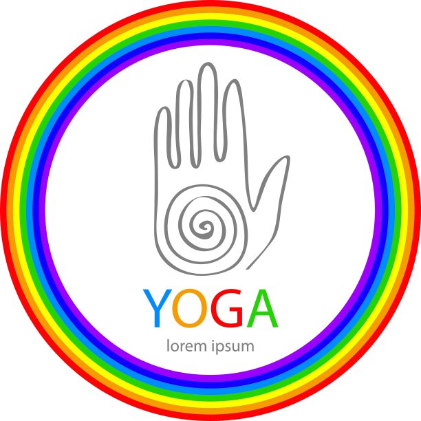 瑜伽在zantangle风格手作为象征图片下载