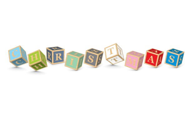 用字母块写的单词CHRISTMAS图片下载