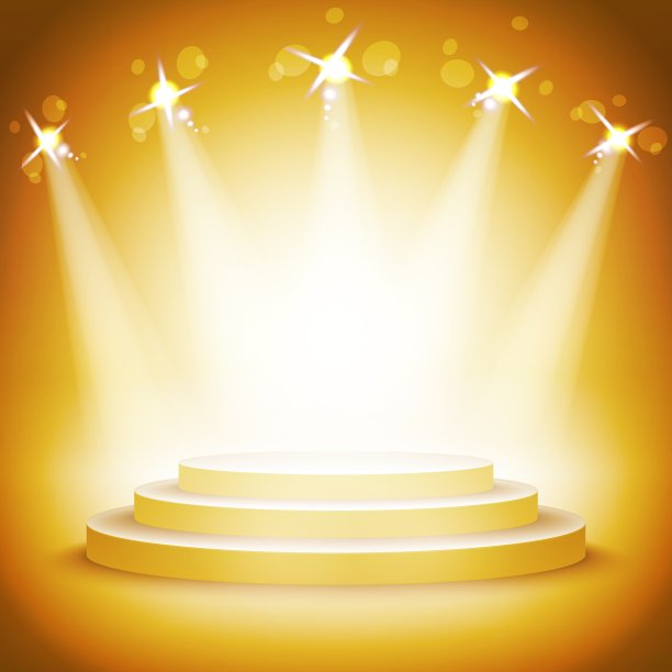 空圆形货架黄金展览3d Eps10讲台图片下载