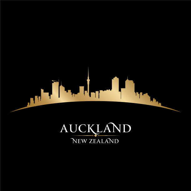奥克兰新西兰城市轮廓线图片下载