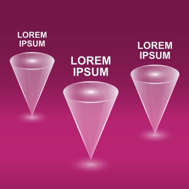 玻璃锥信息图表图片下载
