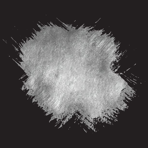 银色染料孤立在黑色背景上图片下载