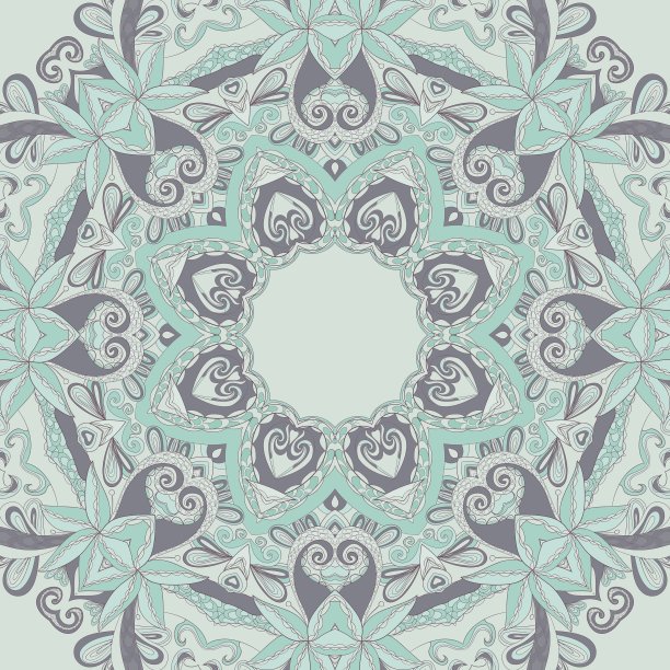 圈蕾丝手绘装饰卡图片下载