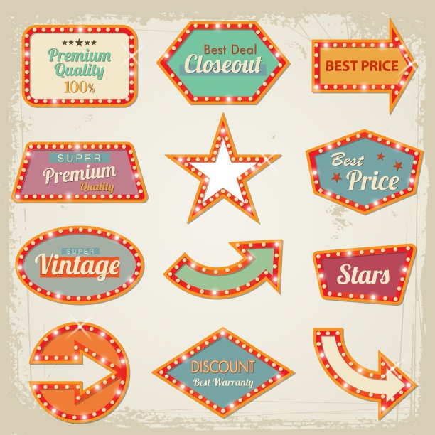 复古的汽车旅馆标语图片下载