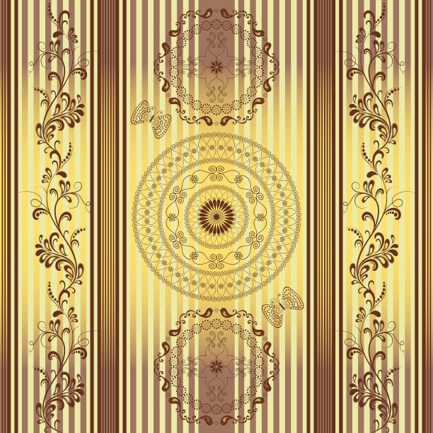 无缝金棕色条纹图案图片下载