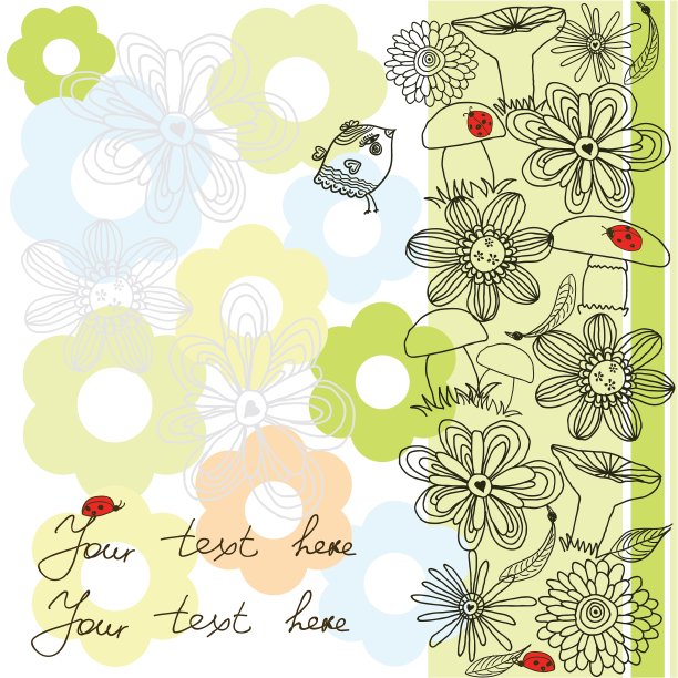 花卉涂鸦背景图片下载