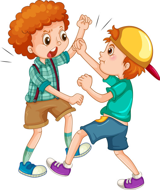 两个男孩在打架图片下载