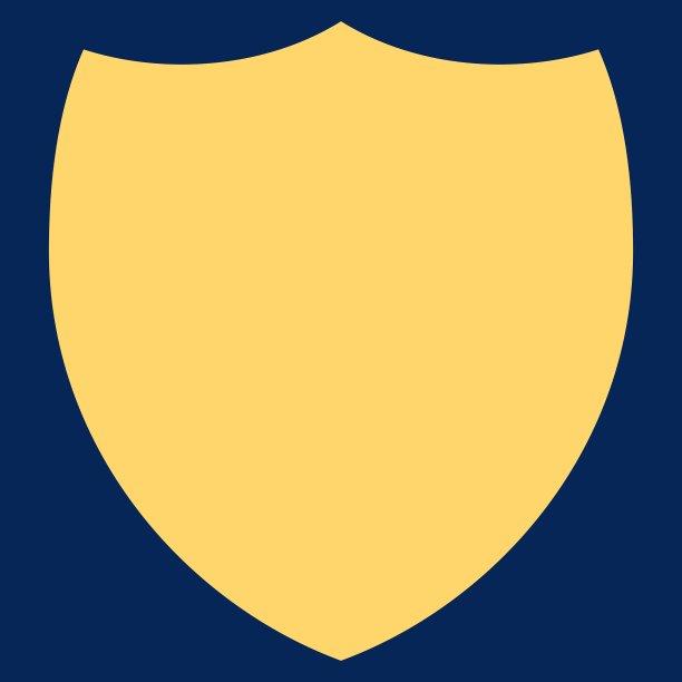 盾平黄色图标图片下载