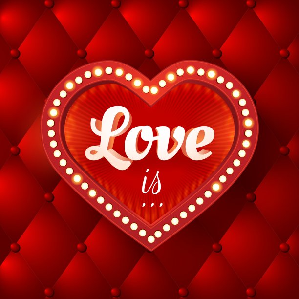 红色的心和灯的飞行员图片下载