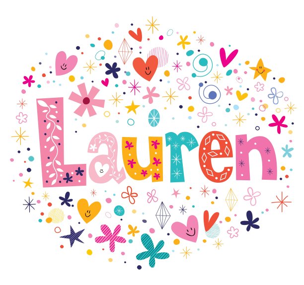 劳伦女名装饰刻字型图片下载