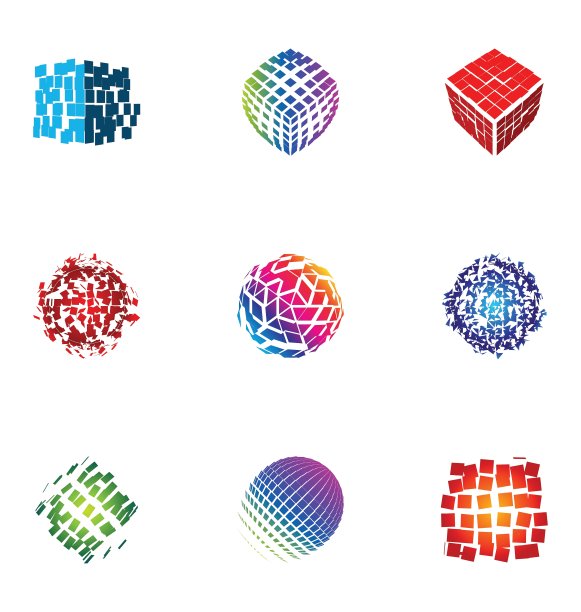 标志设计元素集28个图片下载