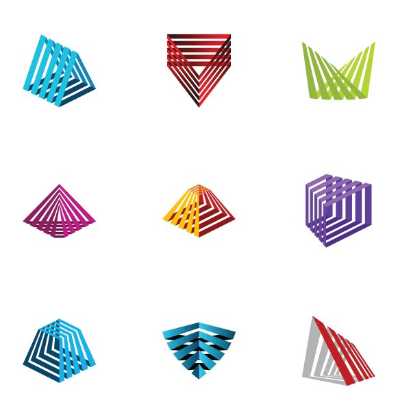 标志设计元素集19个图片下载