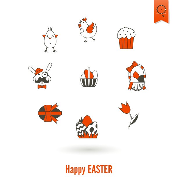 庆祝复活节的图标图片下载