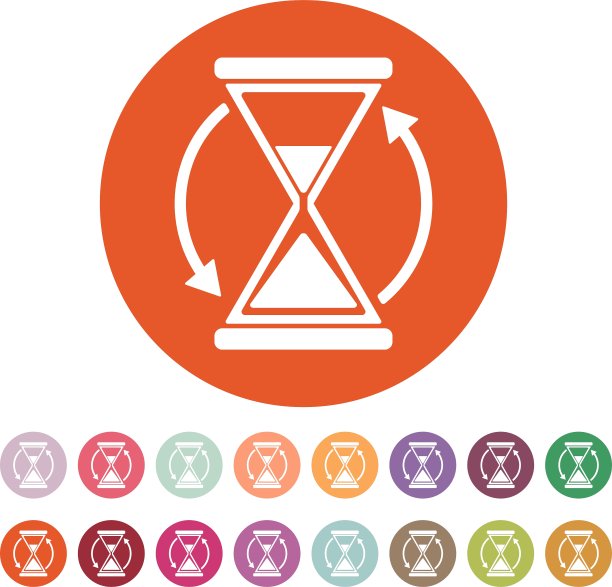 沙漏图标时钟符号图片下载