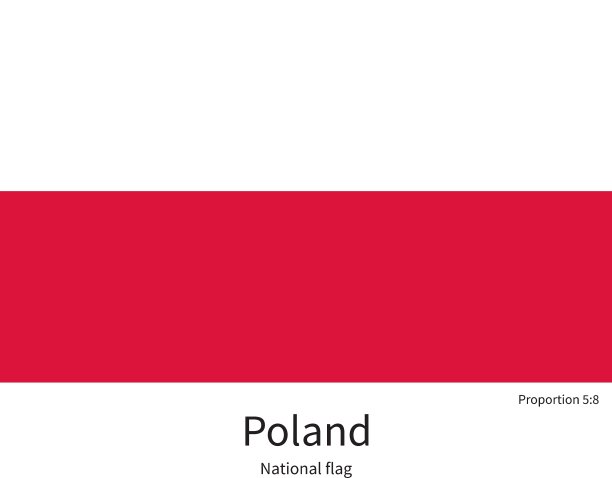 波兰国旗的正确比例图片下载