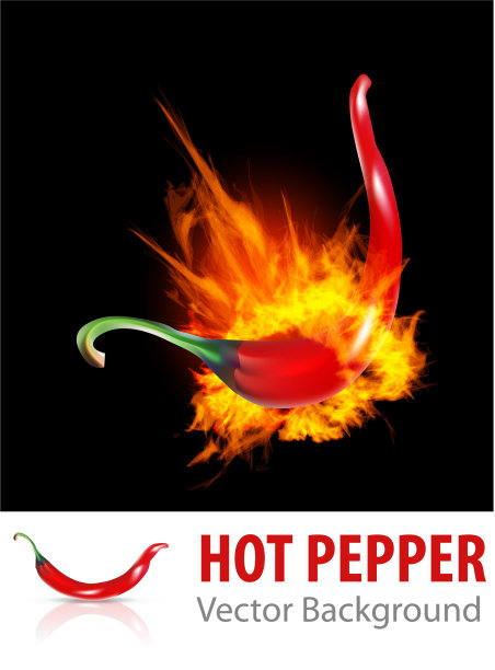 燃烧的红辣椒图片下载