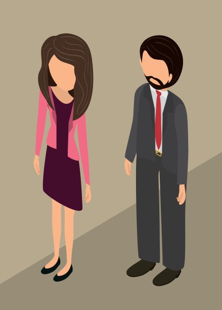 等距人物平面设计图片下载