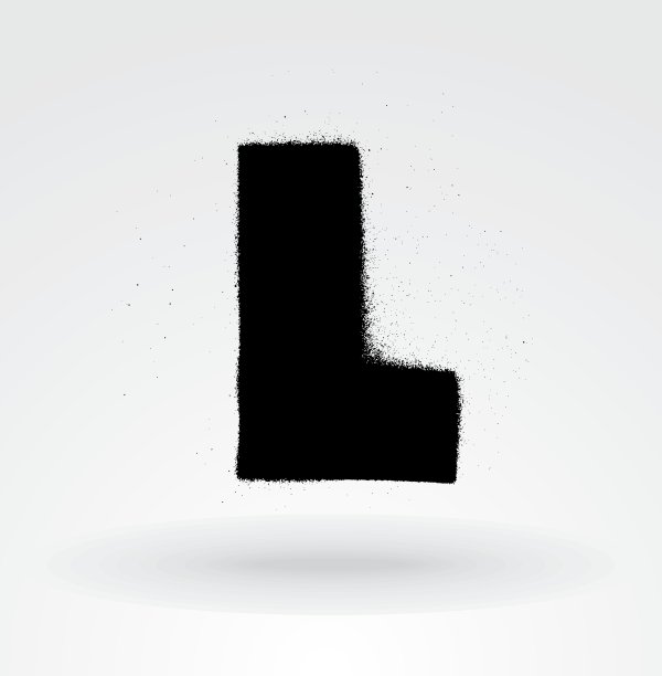 模板喷漆字体详细的字母图片下载