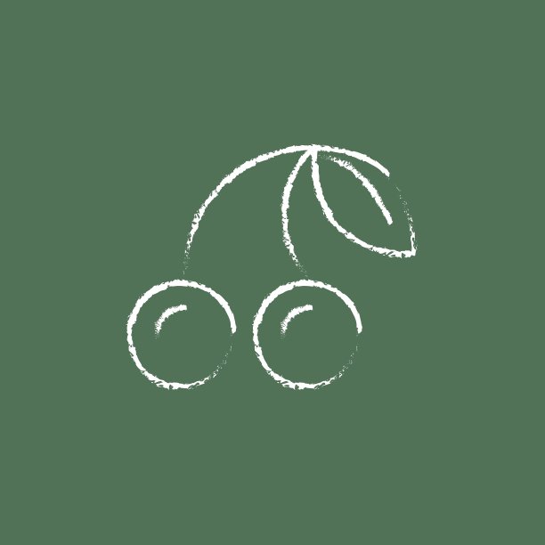 樱桃图标用粉笔画图片下载