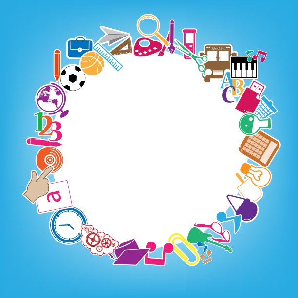 回到学校圈子无缝儿童背景图片下载