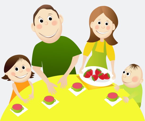 卡通幸福的家庭图片下载