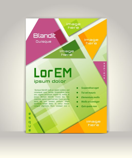 传单小册子或杂志封面模板图片下载