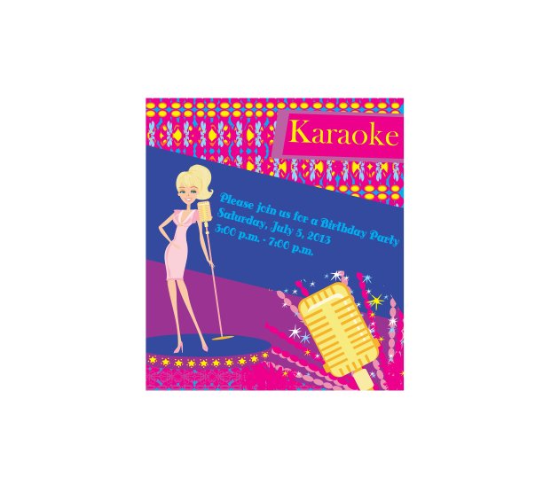 卡拉ok之夜用麦克风和歌手进行抽象化图片下载