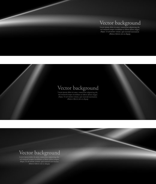 黑白单色平滑线条横幅图片下载