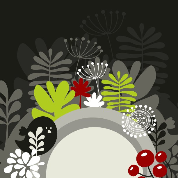 半圆的旗帜，春意盎然图片下载