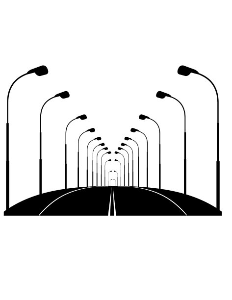 夜、街、路、灯图片下载