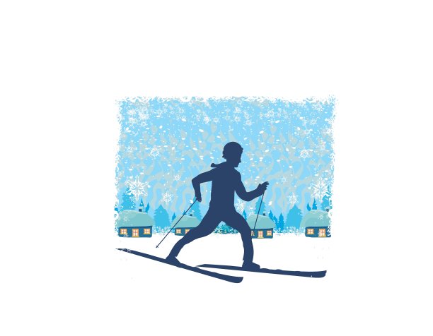 男孩在冬天骑滑雪板图片下载