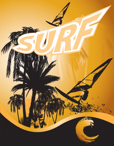 夏天帆板运动背景图片下载